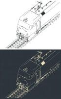 électrique locomotive des illustrations vecteur