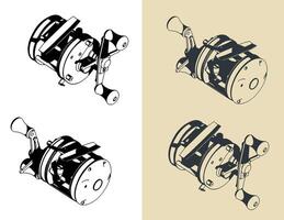 pêche bobine dessins vecteur