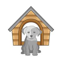 illustration de chien maison vecteur