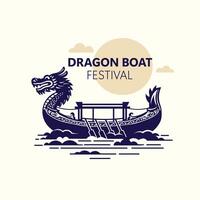 content dragon bateau Festival illustration vecteur