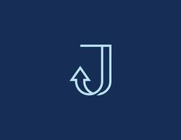 initiale lettre j La Flèche logo concept signe icône symbole conception élément. financier, consultant, logistique logotype. illustration modèle vecteur