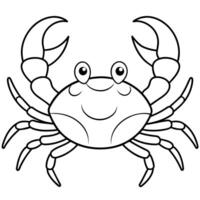 Crabe plat style illustration vecteur