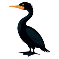 cormoran animal plat style illustration vecteur