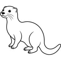 loutre animal plat style illustration vecteur