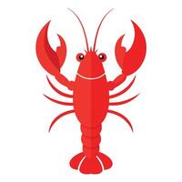 Homard plat style illustration vecteur