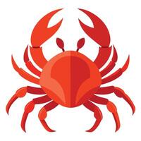 Crabe plat style illustration vecteur