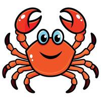 Crabe plat style illustration vecteur