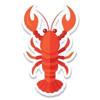 Homard plat style illustration vecteur