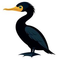 cormoran animal plat style illustration vecteur