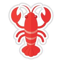 Homard plat style illustration vecteur