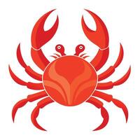 Crabe plat style illustration vecteur