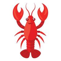 Homard plat illustration vecteur