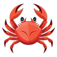 Crabe plat style illustration vecteur