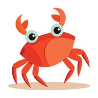 Crabe plat style illustration vecteur