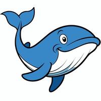 baleine plat style clipart art illustration vecteur