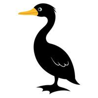 cormoran animal plat style illustration vecteur
