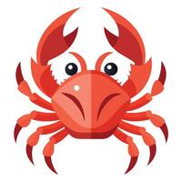 Crabe plat style illustration vecteur