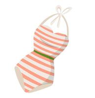 été un pièce maillot de bain dans plat conception. plage femelle maillots de bain modèle. illustration isolé. vecteur