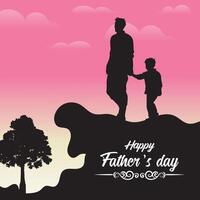 content du père journée salutation carte les pères journée social médias Publier célébrer vecteur