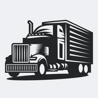un camion silhouette, camionneur silhouettes illustration conception vecteur