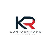 initiale lettre kr ou rk typographie logo conception vecteur