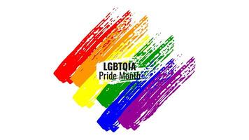 lgbtq bannière avec symboles célébrer fierté mois. arc en ciel éléments. gay fierté parade. illustration. vecteur