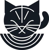 minimal chat logo vecteur