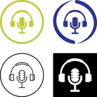 conception d'icônes de podcast vecteur