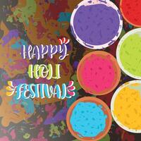 joyeux festival de holi vecteur