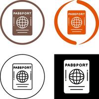 conception d'icône de passeport vecteur