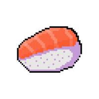 illustration de Sushi avec pixel art conception vecteur