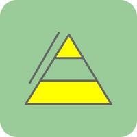 pyramide graphiques glyphe pente coin icône vecteur