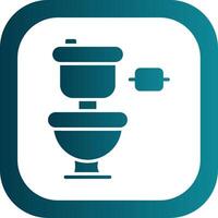 toilette glyphe pente coin icône vecteur