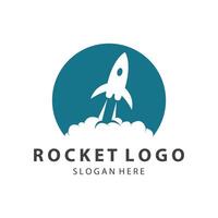 Créatif et moderne fusée logo vaisseau lancement modèle conception vecteur