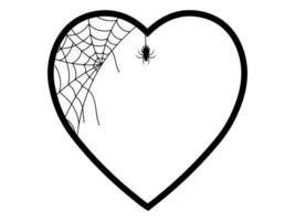 Halloween Cadre araignée toiles Contexte vecteur