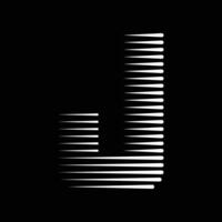 j lettre lignes logo icône illustration vecteur