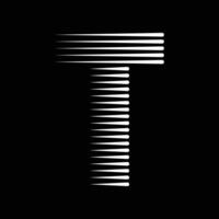 t lettre lignes logo icône illustration vecteur