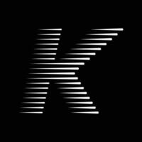 k lettre lignes logo icône illustration vecteur