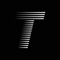 t lettre lignes logo icône illustration vecteur