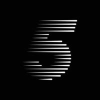 5 nombre lignes logo icône illustration vecteur