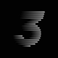 3 nombre lignes logo icône illustration vecteur