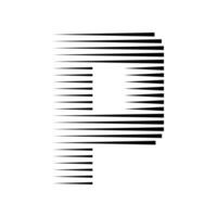 p lettre lignes logo icône illustration vecteur