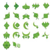 illustration de ketupat pack vecteur