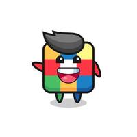 Happy cube puzzle personnage mascotte mignon