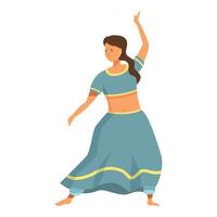 Dame culture fille icône dessin animé . Indien Danseur vecteur