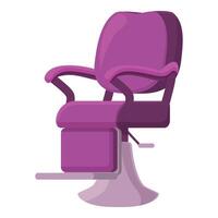 violet coiffeur chaise icône dessin animé . salon la Coupe de cheveux vecteur