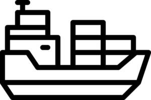 navire icône silhouette illustration 14 cargaison navire vecteur