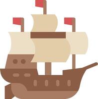 navire icône silhouette illustration pirate navire vecteur