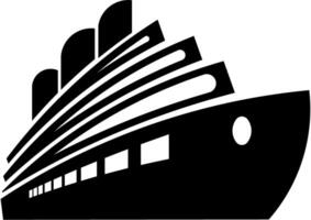 navire icône silhouette illustration croisière navire vecteur