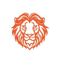 une Lion tête avec un Orange et Orange conception vecteur